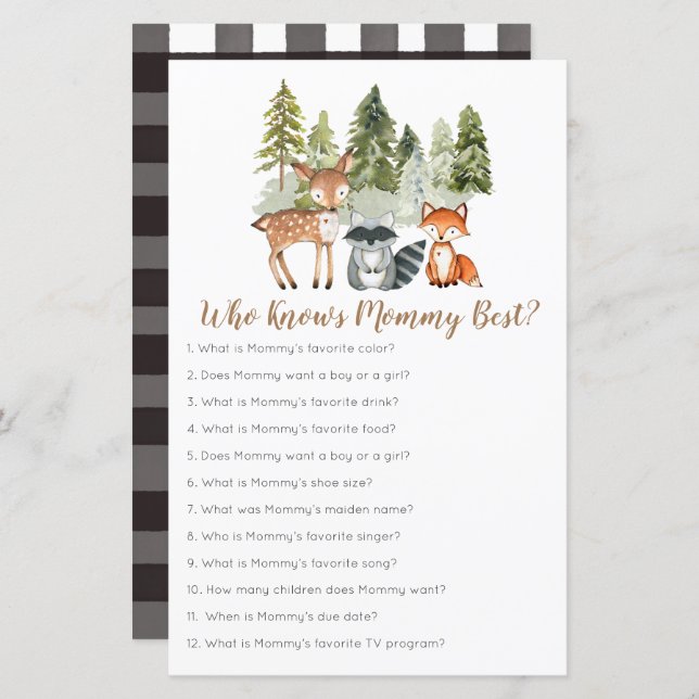 Deer animal adventure Camper Who Knows Mummy Best (Front/Back)