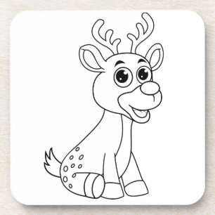 Deer Animal Fawn Baby Young Animal Cute Postcard P Coaster