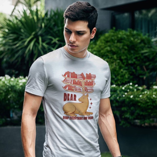 Deer Animal With Book Library T-Shirt (Creator Uploaded)
