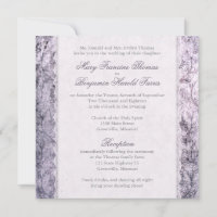 Deer Antler Damask Lilac Purple Wedding