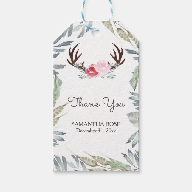 DEER ANTLER Favour Tag (Front)