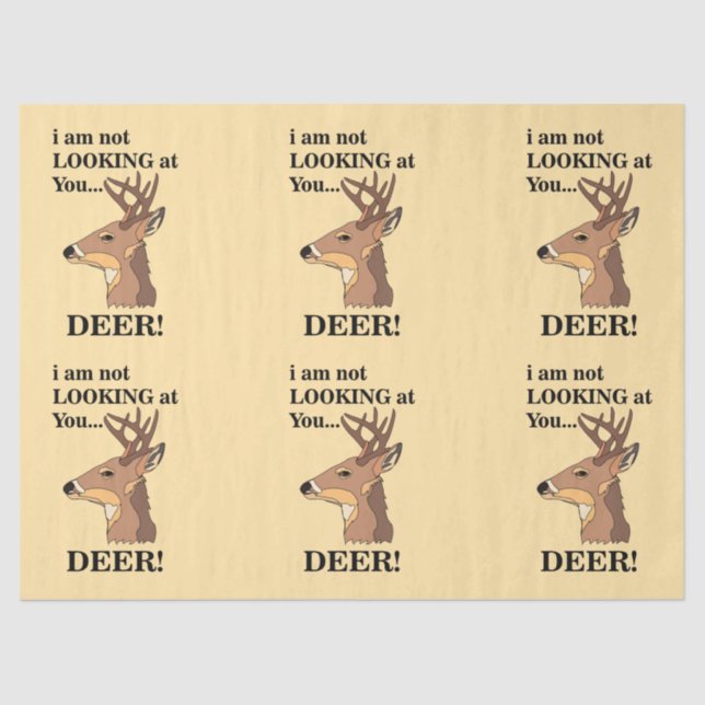 Deer Antler Funny Tissue Paper (Front)