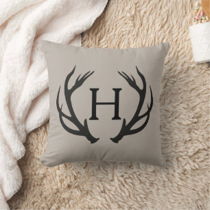 Deer Antler Monogram  Cushion