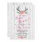 Deer Antler white wood Baby Shower Invitation