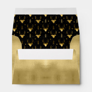Deer Antlers Arrows Christmas Pattern V2 Gld ID861 Envelope