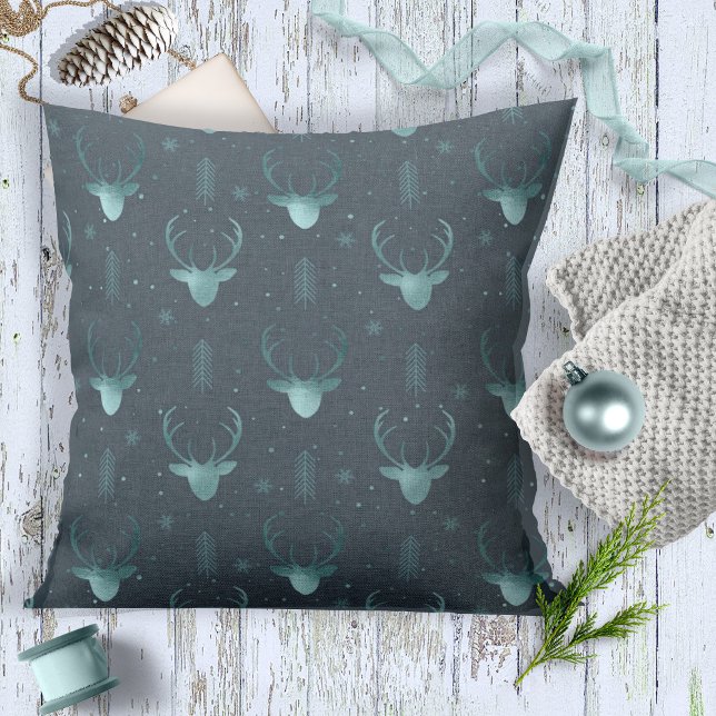 Deer Antlers Arrows Pattern V2 Teal ID861 Cushion (Creator Uploaded)