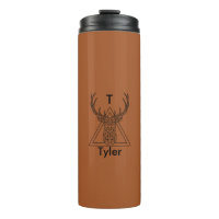 Deer Antlers Burnt Orange Monogram Custom