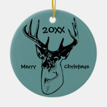 Deer Antlers Hunter Hunting Christmas Ornament