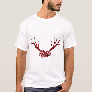 Deer Antlers Red Deer Silhouette Deer Stag Animal T-Shirt