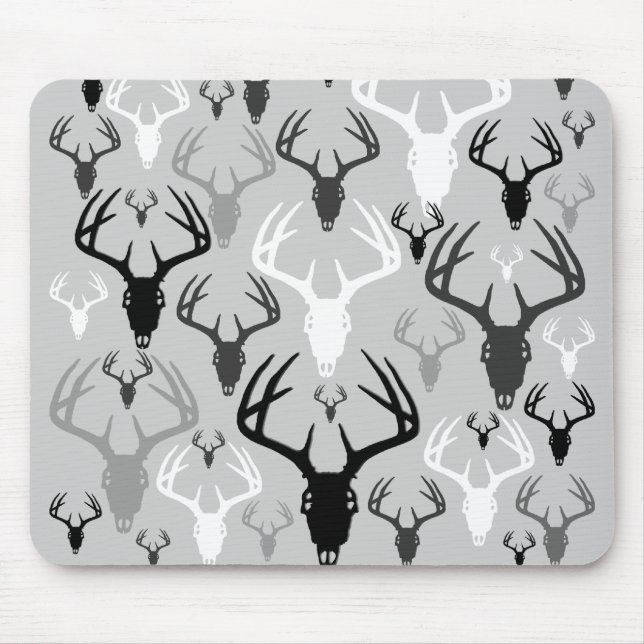Deer Antlers Skull pattern Mouse Pad (Front)