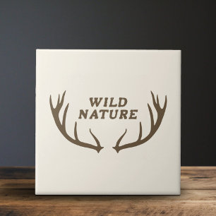 Deer Antlers & Wild Nature Tile