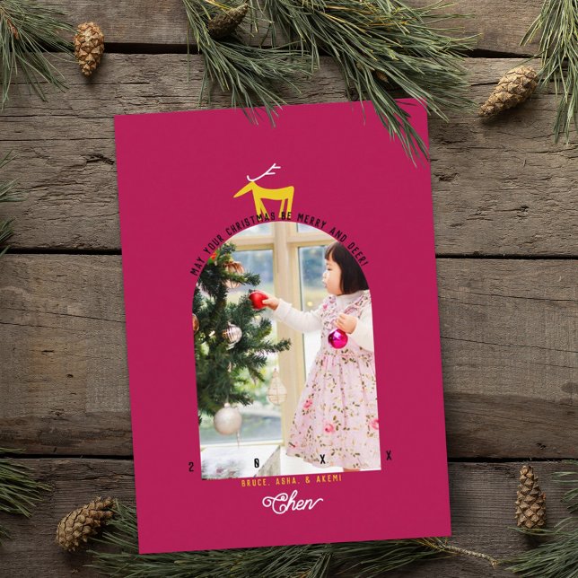 Deer & Arch Photo Christmas Card (Creator Uploaded)
