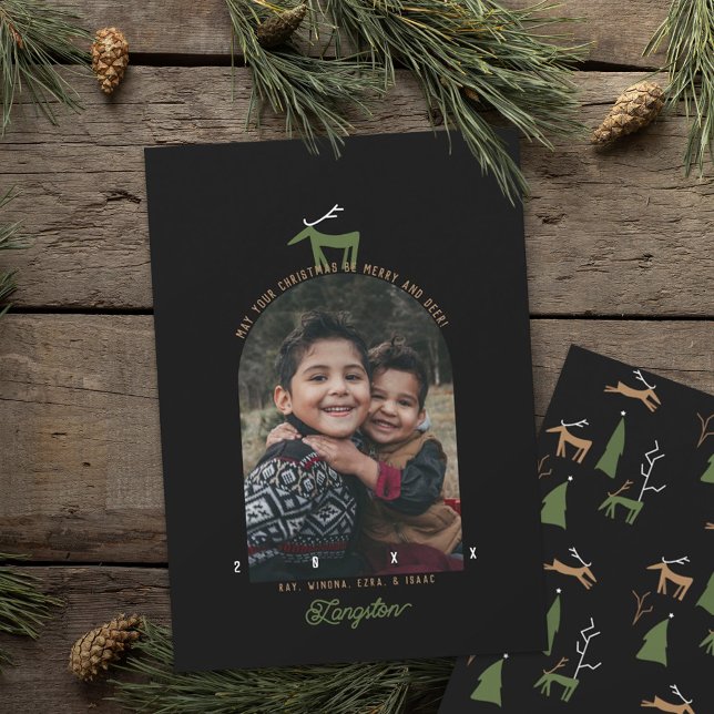 Deer & Arch Photo Christmas Card (Creator Uploaded)