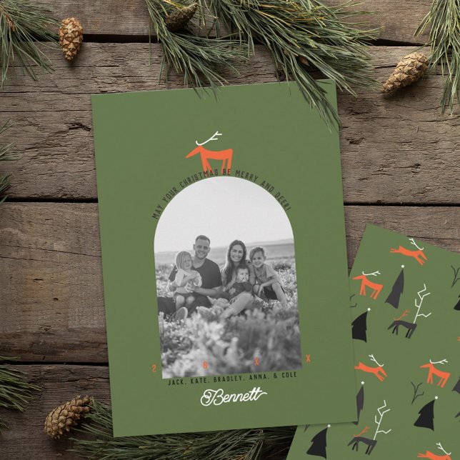 Deer & Arch Photo Christmas Card (Creator Uploaded)