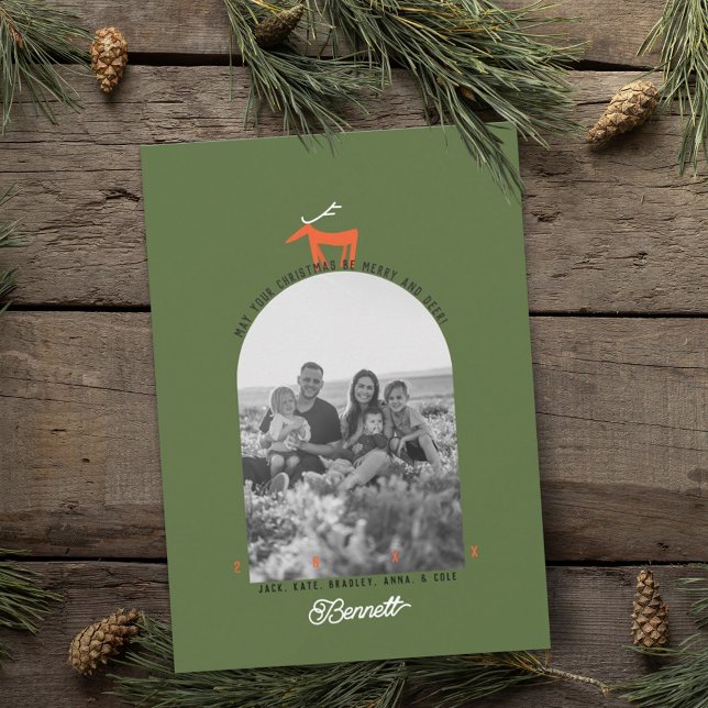 Deer & Arch Photo Christmas Card (Creator Uploaded)