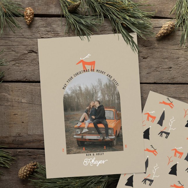 Deer & Arch Photo Christmas Card (Creator Uploaded)