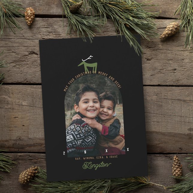 Deer & Arch Photo Christmas Card (Creator Uploaded)