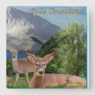 Deer art clock