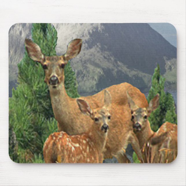 Deer art mouse pad (Front)