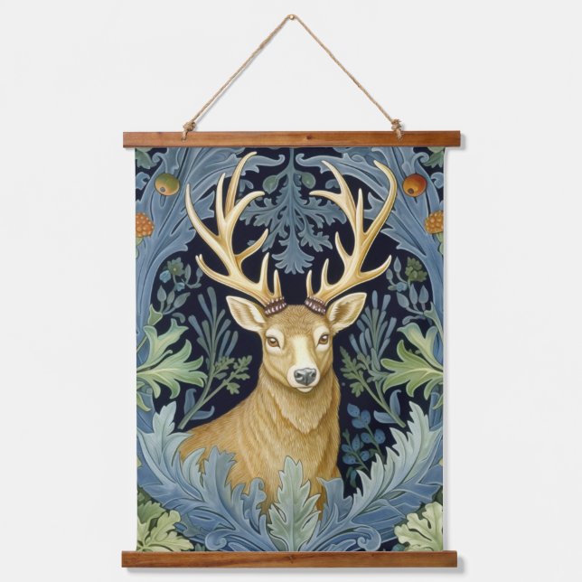 Deer art nouveau hanging tapestry (Front)