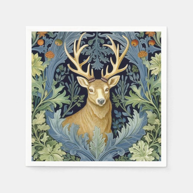 Deer art nouveau napkin (Front)