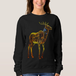Deer artwork motif animal deer sweatshirt