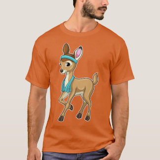 Deer at Fitness with Towel T-Shirt