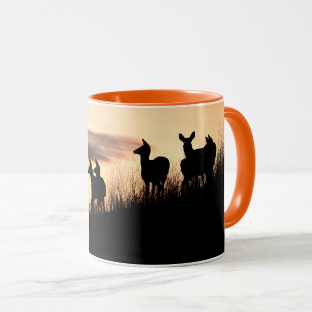 Deer At Sunset Mug (Front Right)