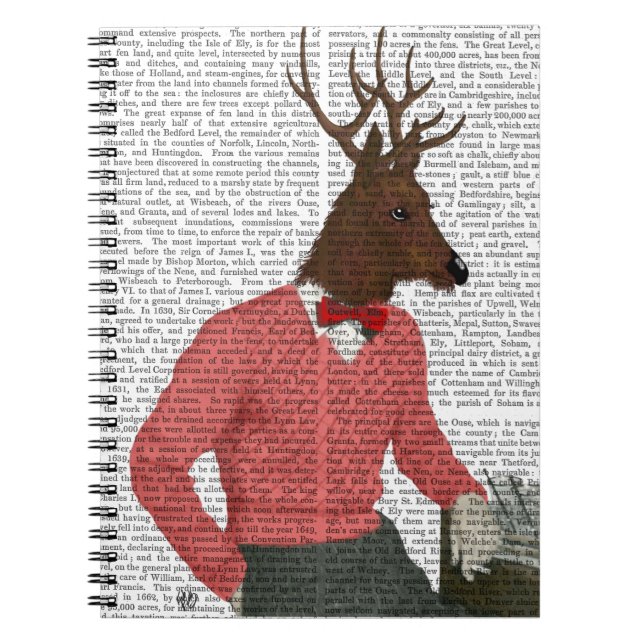 Deer At The Bar Spiral Notebook (Front)