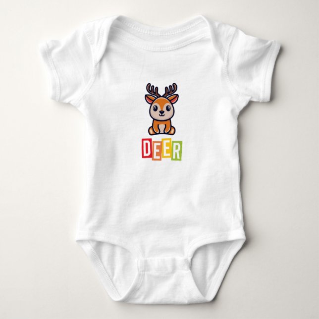 Deer Baby Jersey Bodysuit (Front)