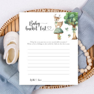 Deer baby shower - Baby bucket list