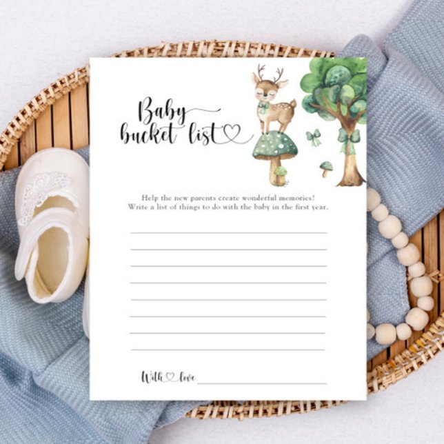 Deer baby shower - Baby bucket list (Creator Uploaded)