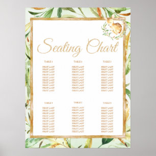 Deer Baby Shower Birthday Party Seating Chart
