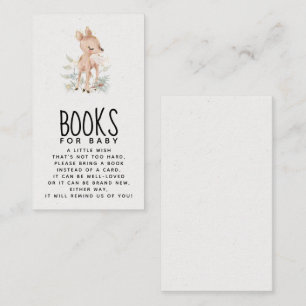 Deer Baby Shower Books for Baby Enclosure Card