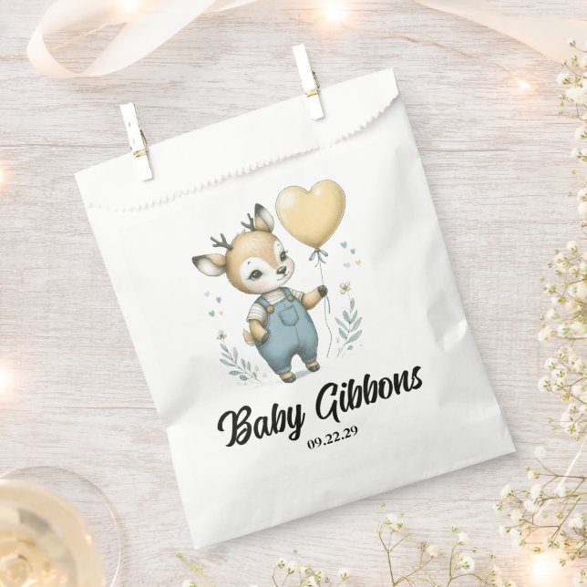 Deer Baby Shower Favour Bags (Clipped)