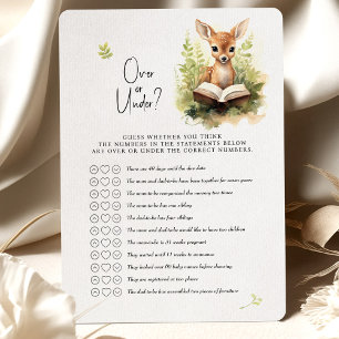 Deer Baby Shower Game Over or Under? Invitation