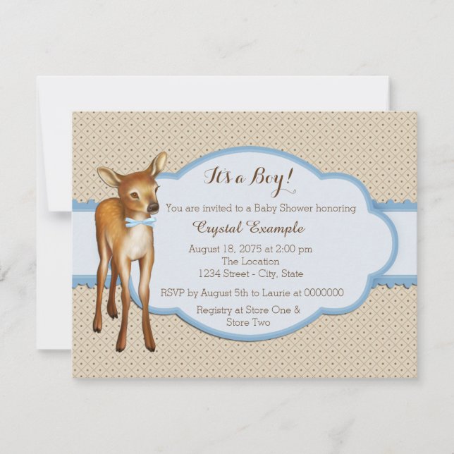Deer Baby Shower Invitation (Front)