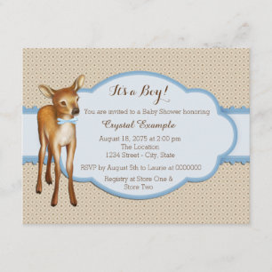 Deer Baby Shower Invitation