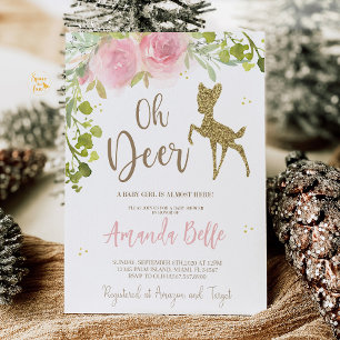 Deer Baby Shower Invitation