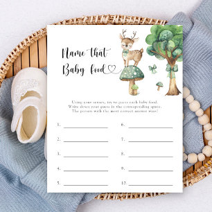 Deer baby shower - Name that baby food game