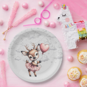 Deer Baby Shower Paper Plate