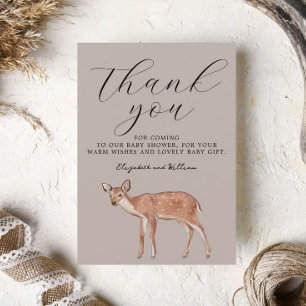 Deer Baby Shower Thank You Card