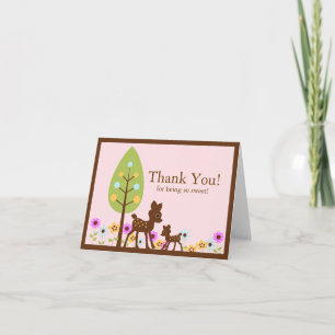 Deer Baby Shower Thank You Note Card