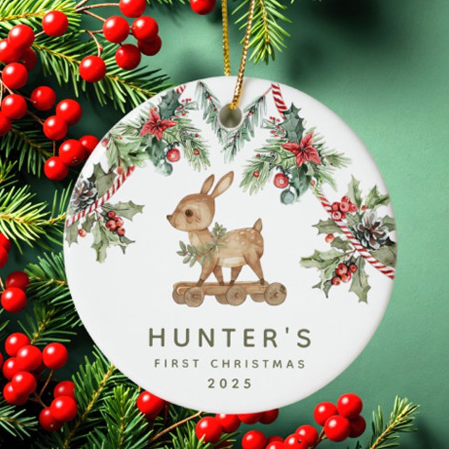 Deer Baby's First Christmas  Ceramic Tree Decoration (Creator Uploaded)
