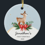 Deer Baby's First Christmas Ornament<br><div class="desc">Deer Baby's First Christmas Ornament</div>