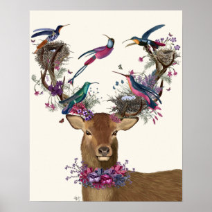 Deer Birdkeeper, Tropical Bird Nests Poster