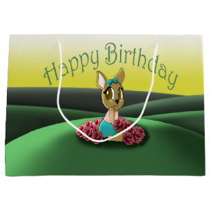 Deer Birthday Large Gift Bag
