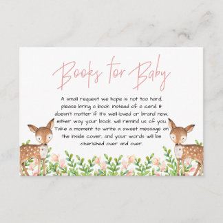 Deer Books for Baby, Oh Deer Baby Shower Enclosure Card