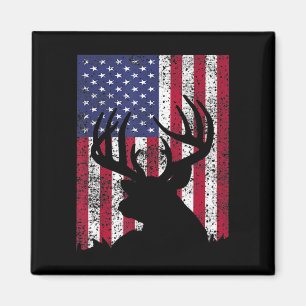 Deer Bow Hunting Tee Whitetail Hunter American Fla Magnet