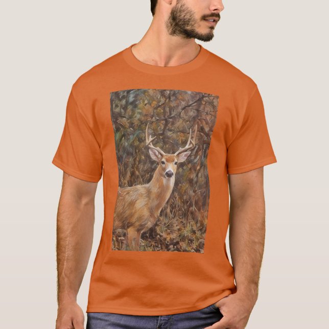 Deer Buck Antlers T-Shirt (Front)